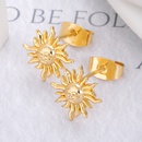 European and American new fashion creative sun stars personality smiley face copper earringspicture10
