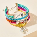 fashion color braided rope LOVE letter multilayer pony pendant braceletpicture8