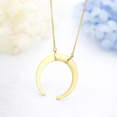 European and American creative moon necklace stainless steel clavicle chain