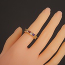 European and American Style New Fashion Ornament Copper Plated Real Gold Inlaid HeartShaped Zircon Temperament Ring Love Tail Ring Fashionpicture10