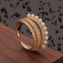 new fashion jewelry pearl microinlaid zircon full zircon index finger ringpicture9