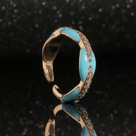 jewelry dripping oil geometric inlaid zircon wild finger ring cross-border supply's discount tags