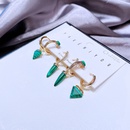 Fashion geometric earrings set rivet geometric malachite ear wholesalepicture10