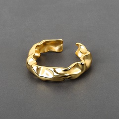 Koreanische Version des einfachen Nischen designs Open Ring Mode unregelmäßige Hammer muster Ring Temperament All-Match Food Ring Ring Ring Frauen