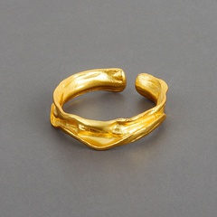 Koreanische Version von Dongdaemun ins unregelmäßige Falten Textur Ring weibliche konkave und konvexe Öffnung Student All-Match Ring