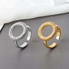 new thread spring round hollow ring fashion simple opening ring tide