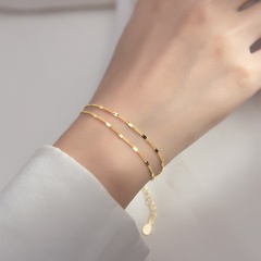 INS Simple and Fresh Double-Layer Bracelet Female Sweet Graceful and Fashionable Lady Bracelet 2021 New Hand Jewelry