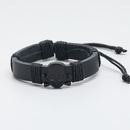 personalized fashion black skull leather bracelet PU braceletpicture9