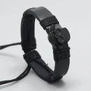 personalized fashion black skull leather bracelet PU braceletpicture10