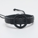 CrossBorder Mens Leather Bracelet European and American Jewelry Personality Fashion Black FivePointed Star Bracelet Pu Braceletpicture9