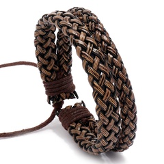 retro woven leather bracelet simple men's bracelet jewelry