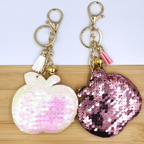 Moda llavero con lentejuelas color manzana borla pequeña bolsa colgante adornos accesorios NHDI473875's discount tags