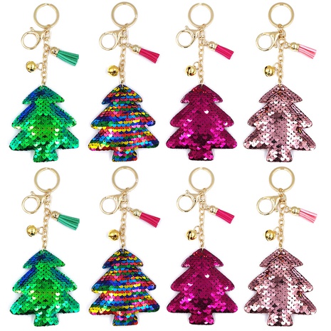 Llavero de lentejuelas de moda reflectante escala de pescado bolsa de árbol de Navidad borla campana colgante accesorios NHDI473889's discount tags