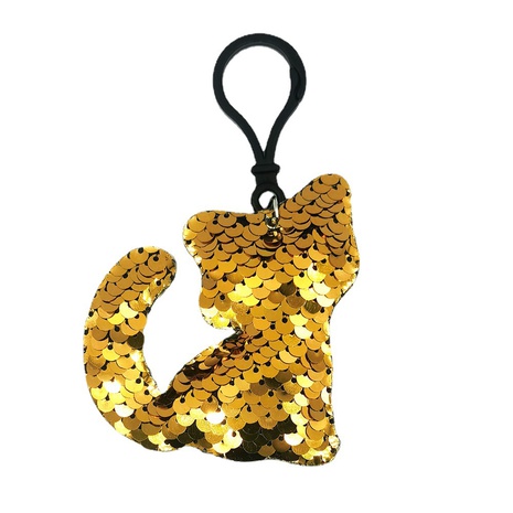 Llavero reflectante de lentejuelas con escala de pescado, bolso de piel de moda, accesorios colgantes de gato NHDI473907's discount tags