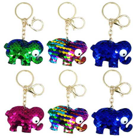 Lentejuelas reflectantes elefante llavero moda mochila adornos accesorios NHDI473913's discount tags