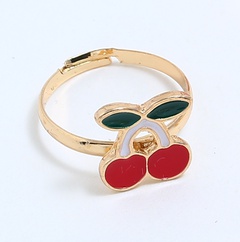 Japanese and Korean Simple Mori Style Sweet Fresh Drip Cherry Ring Fashion Personality and Creativity Open Adjustable Ring