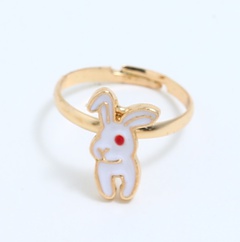 Fun and Cute Fairy Tale Bunny Open Ring Korean Simple and Stylish Personality Creative Adjustable Ring