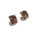 Autumn and winter new creative design leopard print plush Cshaped earringspicture11