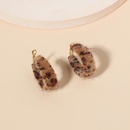 Retro temperament autumn and winter new exaggerated leopard print plush earringspicture8