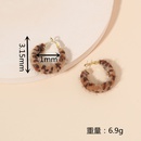 Retro temperament autumn and winter new exaggerated leopard print plush earringspicture10