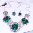 European and American fashion metal geometric plate accessories short necklace earrings setpicture5