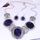 European and American fashion metal geometric plate accessories short necklace earrings setpicture7