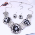 European and American fashion metal geometric plate accessories short necklace earrings setpicture10