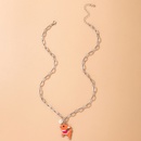 Cute Cartoon Necklace Resin Fawn Pearl Lock SingleLayer Clavicle Chainpicture11