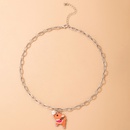 Cute Cartoon Necklace Resin Fawn Pearl Lock SingleLayer Clavicle Chainpicture13