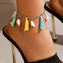 2021 ethnic style color fringed shell beach style single layer simple anklet femalepicture6