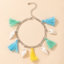2021 ethnic style color fringed shell beach style single layer simple anklet femalepicture10