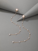 fashion long pearl tassel earrings European and American irregular geometric earringspicture9