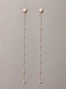 fashion long pearl tassel earrings European and American irregular geometric earringspicture10