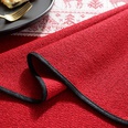 polyester fiber knitted jacquard red deer white tassel Christmas rectangular tableclothpicture37