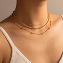 new jewelry irregular geometric disc multilayer alloy clavicle chain wholesalepicture7
