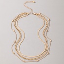 new jewelry irregular geometric disc multilayer alloy clavicle chain wholesalepicture11