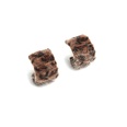 Autumn and winter new creative design leopard print plush Cshaped earringspicture12