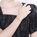 Mode exquisite Metall Doppelschicht Perlenkette runder Baum Anhnger Edelstahl Armband Grohandelpicture8