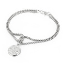 Mode exquisite Metall Doppelschicht Perlenkette runder Baum Anhnger Edelstahl Armband Grohandelpicture11