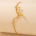 European and American gold stethoscope anklet exaggerated geometric alloy ankletpicture9