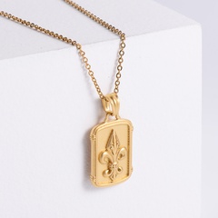 New Geometrical Horn Pointed Spearhead Spearhead Women's Fashion Gold Pendant Necklace