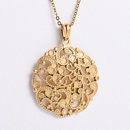 Korean luxury flower cluster type vacuum plating 18K gold casting stainless steel necklacepicture8