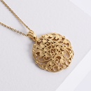Korean luxury flower cluster type vacuum plating 18K gold casting stainless steel necklacepicture9