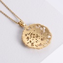 Korean luxury flower cluster type vacuum plating 18K gold casting stainless steel necklacepicture10