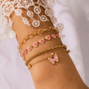 new style European and American twist chain drop oil heart butterfly bracelet fourpiece setpicture7