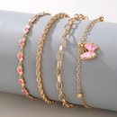 new style European and American twist chain drop oil heart butterfly bracelet fourpiece setpicture10