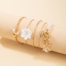 new creative white flower heart starfish pendant pearl bracelet fivepiece femalepicture8