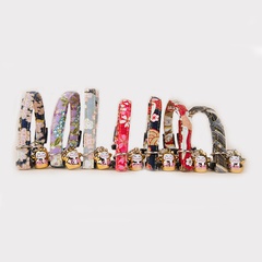 Exclusive for Cross-Border New Japanese Style Printed Pet Cats Collar Dog Collar Bell Collar Pet Decorations Wholesale
