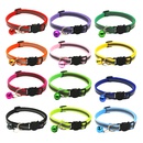 Color Polyester Reflective Bell Cat Pet Collar Safety Buckle Adjustable Cat Collarpicture8