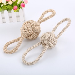coton corde noeud boule avec anneau de traction chien molaire coton corde pet toy training toy